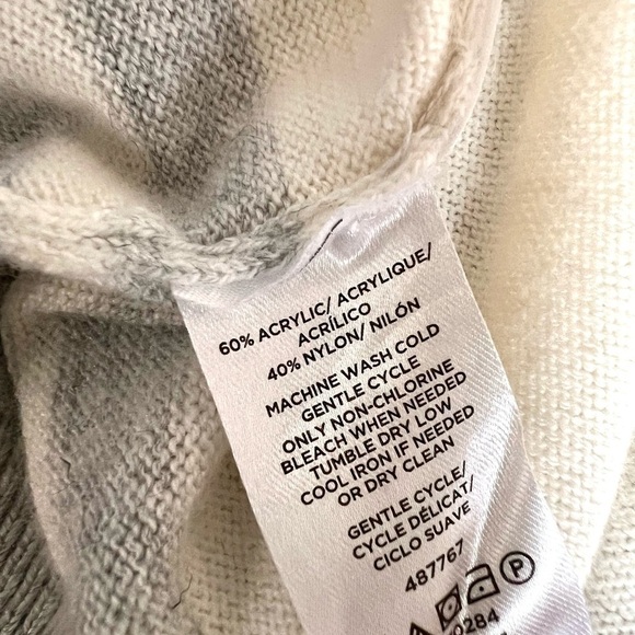 LOFT knit slouchy open front super soft longline gray cardigan womens size M - Picture 10 of 12